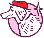 Ozzeau Pets Logo Dog Mascot In Pink